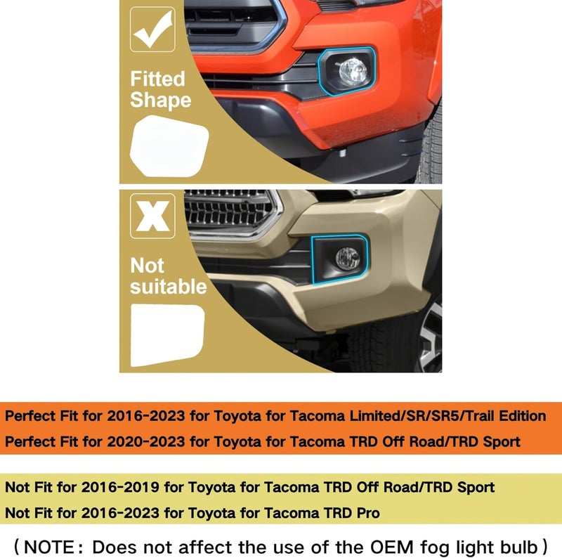 PGTOPONE Switchback White/Amber LED Front Fog Daytime Running Lamp w/Dynamic Flash LED Turn Signal Light Feature Kit For Toyota TACOMA 2016-2023 SR TRD Pro Replacement Front Bumper (16-23) - Image 4